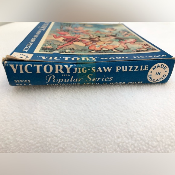 Vintage Victory 1950’s Wood Piece Jig-Saw Two Puzzle Set - Picture 6 of 14